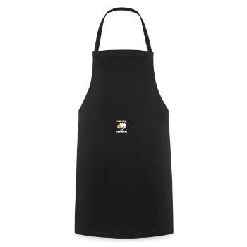 J'ai la flemme - Tablier de cuisine - noir - Devant - AI Model Male 185 dark (185cm)