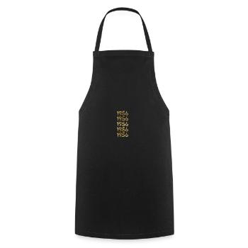 1956 - Tablier de cuisine - noir - Devant - AI Model Male 185 dark (185cm)
