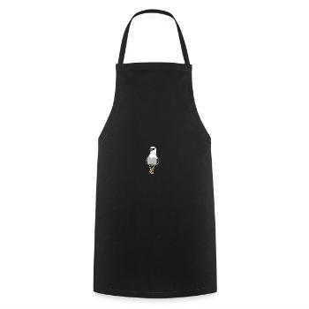 Cool seagull goes north Germany - Cooking Apron - black - Front - AI Model Male 185 dark (185cm)