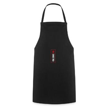 You Are Owlsome - Jeu de mots merveilleux hibou - Tablier de cuisine - noir - Devant - AI Model Male 185 dark (185cm)