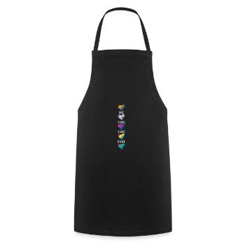 Love Is Love Transgender Diversity Rainbow Gay Lov - Kochschürze - Schwarz - Vorne - AI Model Male 185 dark (185cm)