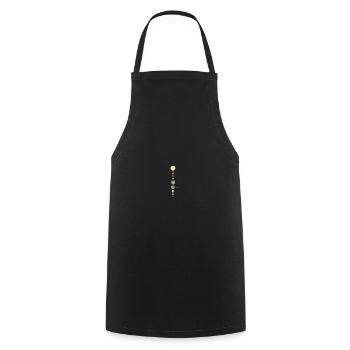 Astronomie motif planètes du système solaire - Tablier de cuisine - noir - Devant - AI Model Male 185 dark (185cm)