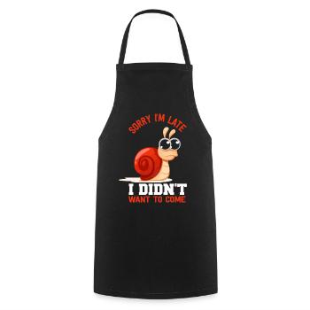 Snail Animal Speed Late Slow - Cooking Apron - black - Front - AI Model Male 185 dark (185cm)