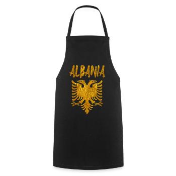 Albania - Kosovo - Cooking Apron - black - Front - AI Model Male 185 dark (185cm)