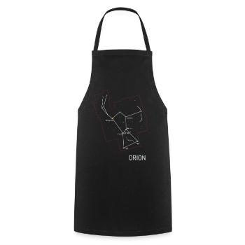 Orion-Konstellation - Kochschürze - Schwarz - Vorne - AI Model Male 185 dark (185cm)