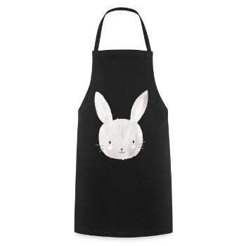Lapin Lapin de Pâques - Tablier de cuisine - noir - Devant - AI Model Male 185 dark (185cm)