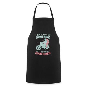 BIKING: I Do not Ride My Own Bike - Cooking Apron - black - Front - AI Model Male 185 dark (185cm)