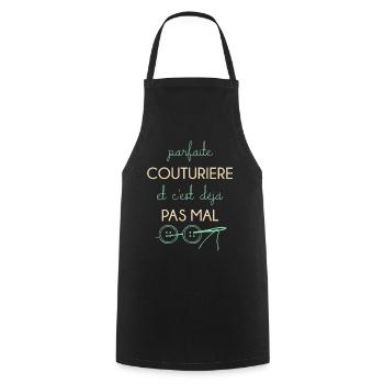 Couture - Tablier de cuisine - noir - Devant - AI Model Male 185 dark (185cm)