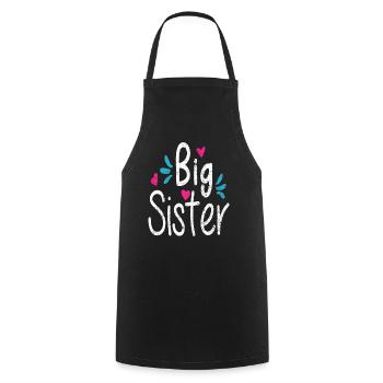 BIG SISTER, die große Schwester - Kochschürze - Schwarz - Vorne - AI Model Male 185 dark (185cm)