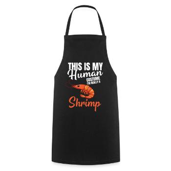 Shrimp Shrimp Scampi Crab Gamba Halloween Costume - Cooking Apron - black - Front - AI Model Male 185 dark (185cm)