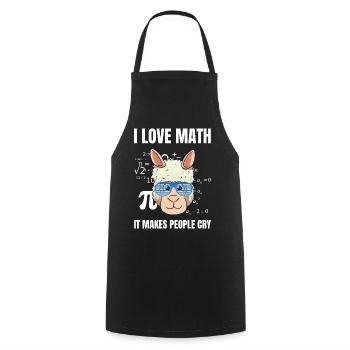 I Love Math It Makes People Cry Mathelehrer - Kochschürze - Schwarz - Vorne - AI Model Male 185 dark (185cm)