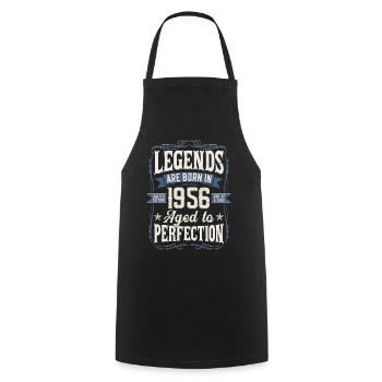 Né en 1956 Legend Cadeau d’anniversaire - Tablier de cuisine - noir - Devant - AI Model Male 185 dark (185cm)