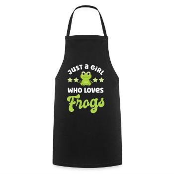Frog Frogs - Cooking Apron - black - Front - AI Model Male 185 dark (185cm)