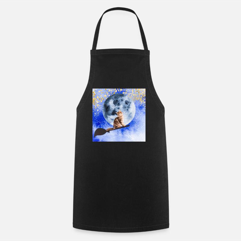 Cat wizard - Cooking Apron - black