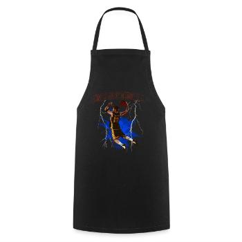 Blitz-Dunk: Elektrischer Basketball - Kochschürze - Schwarz - Vorne - AI Model Male 185 dark (185cm)
