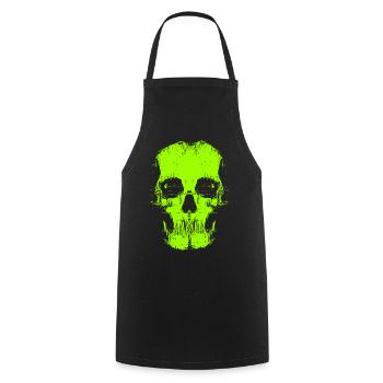 Psycho Glitch Skull - Cooking Apron - black - Front - AI Model Male 185 dark (185cm)