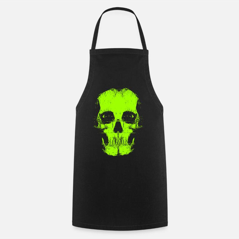 Psycho Glitch Crâne - Tablier de cuisine - noir