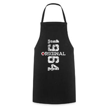 62ND BIRTHDAY ORIGINAL 1964 - Cooking Apron - black - Front - AI Model Male 185 dark (185cm)