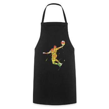 Basketball Basketballspieler Dunking Pixel Bunt - Kochschürze - Schwarz - Vorne - AI Model Male 185 dark (185cm)