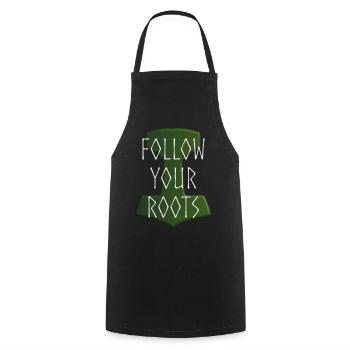 Follow your Roots - Hammer Donar Thor Mjölnir - Cooking Apron - black - Front - AI Model Male 185 dark (185cm)