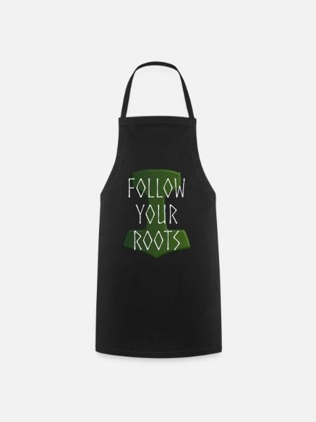 Follow your Roots - Hammer Donar Thor Mjölnir - Kochschürze - Schwarz