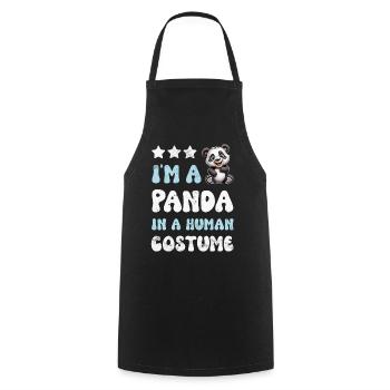 Panda Panda Bear - Cooking Apron - black - Front - AI Model Male 185 dark (185cm)