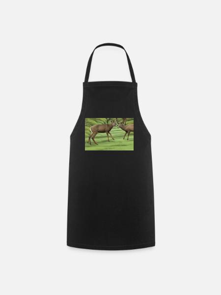 Hirsche Hirsche - Kochschürze - Schwarz