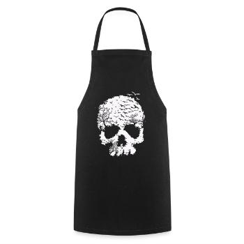Tree of Life Skull Illustration - Cooking Apron - black - Front - AI Model Male 185 dark (185cm)