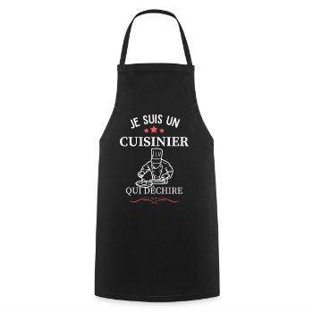 Cook Who Tears - Cooking Apron - black - Front - AI Model Male 185 dark (185cm)