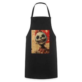 The Horror Clown - Horrormotiv - Kochschürze - Schwarz - Vorne - AI Model Male 185 dark (185cm)