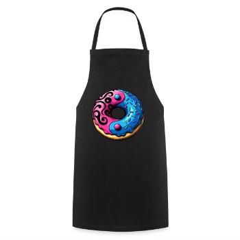 Yin Yang Donut Illustration - Kochschürze - Schwarz - Vorne - AI Model Male 185 dark (185cm)