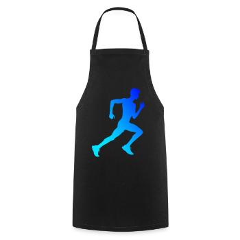 Fitness Racing Jogging Women Running Men - Cooking Apron - black - Front - AI Model Male 185 dark (185cm)