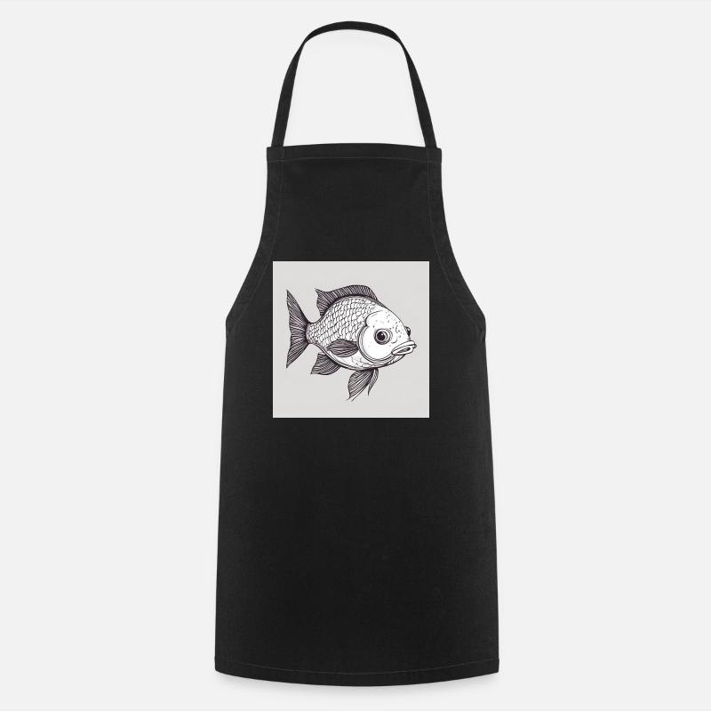 Fisch - Kochschürze - Schwarz