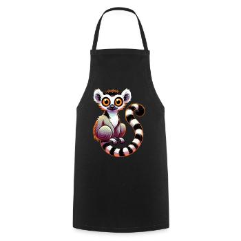 Lémurien - Tablier de cuisine - noir - Devant - AI Model Male 185 dark (185cm)