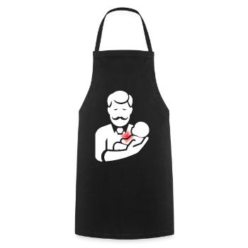papa père papou humour blague cadeau t - Tablier de cuisine - noir - Devant - AI Model Male 185 dark (185cm)