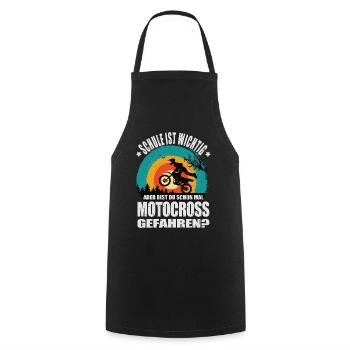 Motocrossfahrer Geschenke Motocross Biker Sprüche - Kochschürze - Schwarz - Vorne - AI Model Male 185 dark (185cm)