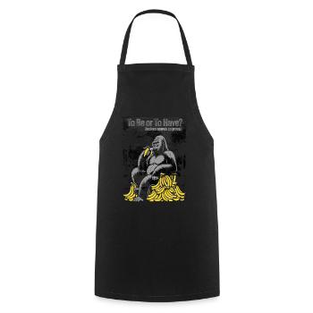 Primal Ape with Banana Pile - Cooking Apron - black - Front - AI Model Male 185 dark (185cm)