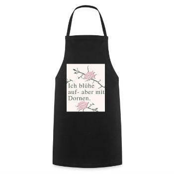 Flower theme with Sleeping Beauty design - Cooking Apron - black - Front - AI Model Male 185 dark (185cm)