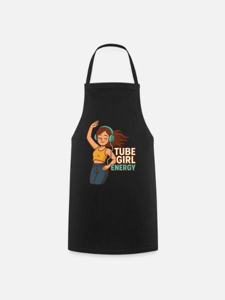 Tube Girl Energie - Kochschürze - Schwarz