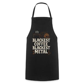 Black Coffee Metal - Cooking Apron - black - Front - AI Model Male 185 dark (185cm)