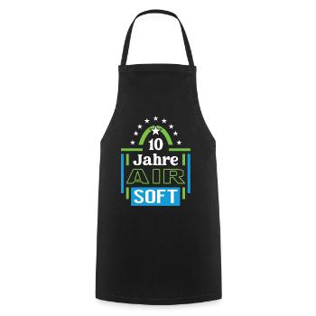 Airsoft Anniversary 10 Years Coach Player Jubi - Cooking Apron - black - Front - AI Model Male 185 dark (185cm)