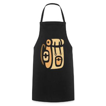 Camping Backpack Cartoon Design - Cooking Apron - black - Front - AI Model Male 185 dark (185cm)