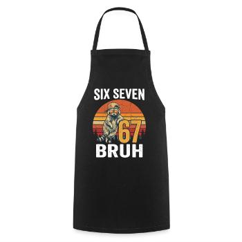 Six Seven 67 Waschbär Sonnenbrille Bruh Meme - Kochschürze - Schwarz - Vorne - AI Model Male 185 dark (185cm)