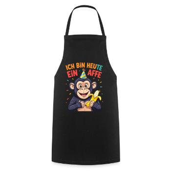Monkey Costume Chimpanzee Animal Carnival Carnival - Cooking Apron - black - Front - AI Model Male 185 dark (185cm)