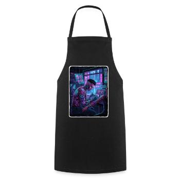 Cyber Tattoo Culture - Kochschürze - Schwarz - Vorne - AI Model Male 185 dark (185cm)