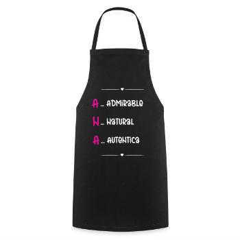 Personalized Gift Ana - Cooking Apron - black - Front - AI Model Male 185 dark (185cm)