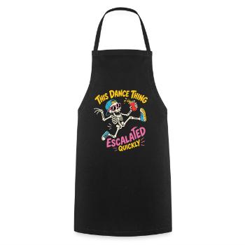 Dancing Skeleton Escalated Quickly Party - Cooking Apron - black - Front - AI Model Male 185 dark (185cm)