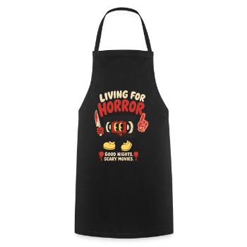 Living For Horror Movies - Cooking Apron - black - Front - AI Model Male 185 dark (185cm)