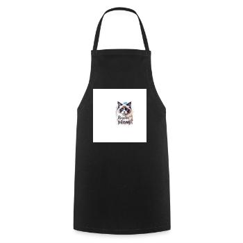 Ragdoll Maman Amour des Chats - Tablier de cuisine - noir - Devant - AI Model Male 185 dark (185cm)