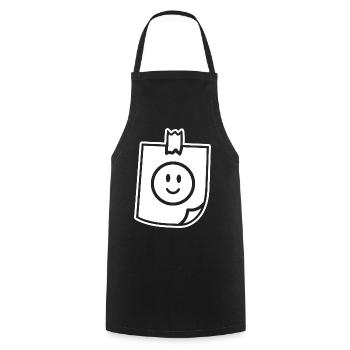 Ruban de notes joyeuses, bonne humeur. - Tablier de cuisine - noir - Devant - AI Model Male 185 dark (185cm)